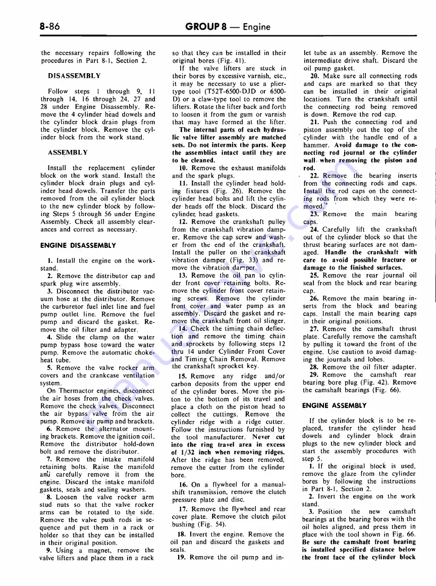 Ford COUGAR 1968 Shop Manual Download Page 370