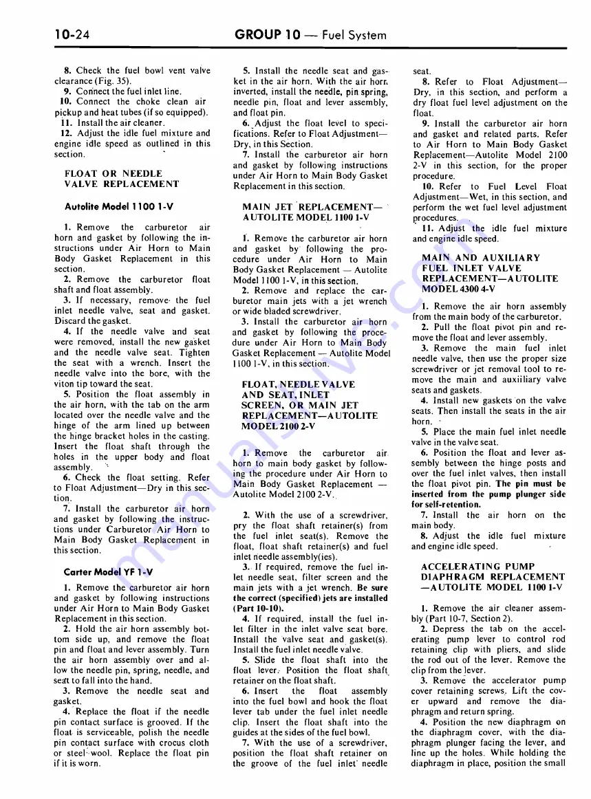 Ford COUGAR 1968 Shop Manual Download Page 484