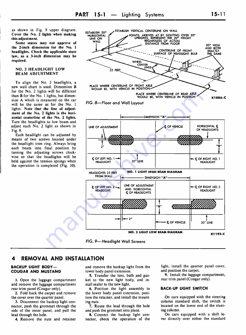 Ford COUGAR 1968 Shop Manual Download Page 626