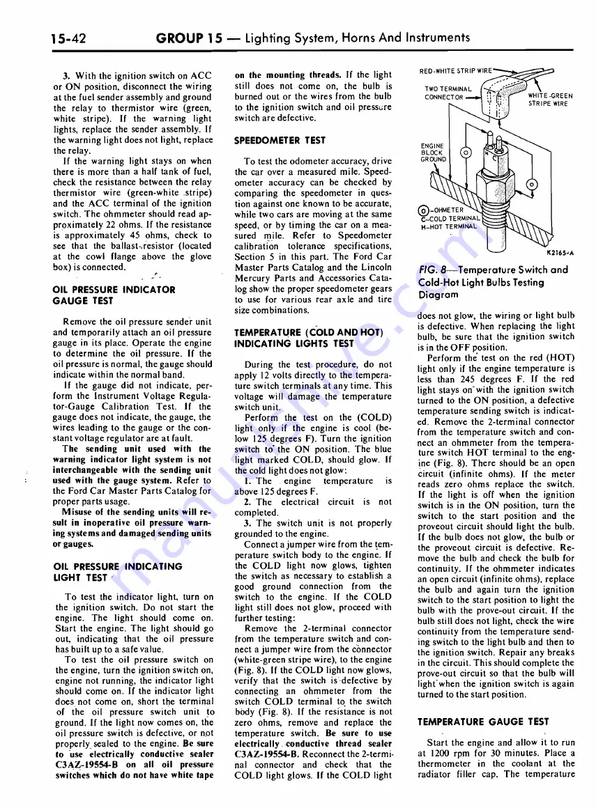 Ford COUGAR 1968 Shop Manual Download Page 657