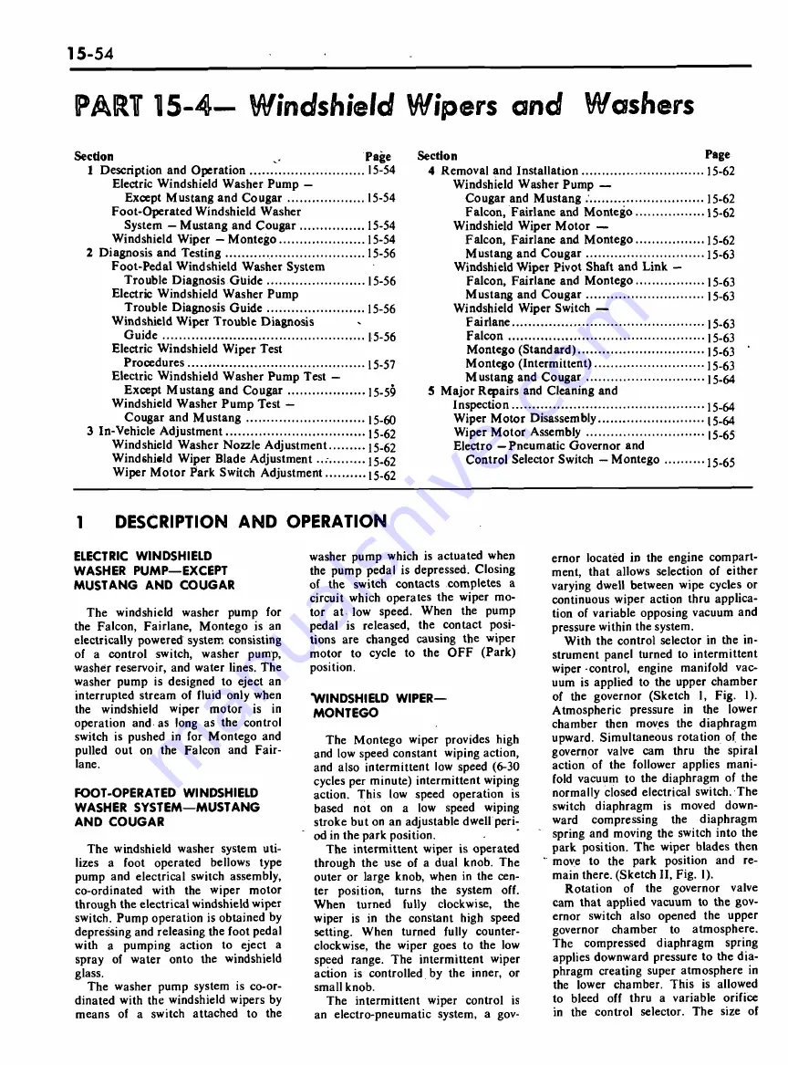 Ford COUGAR 1968 Shop Manual Download Page 669