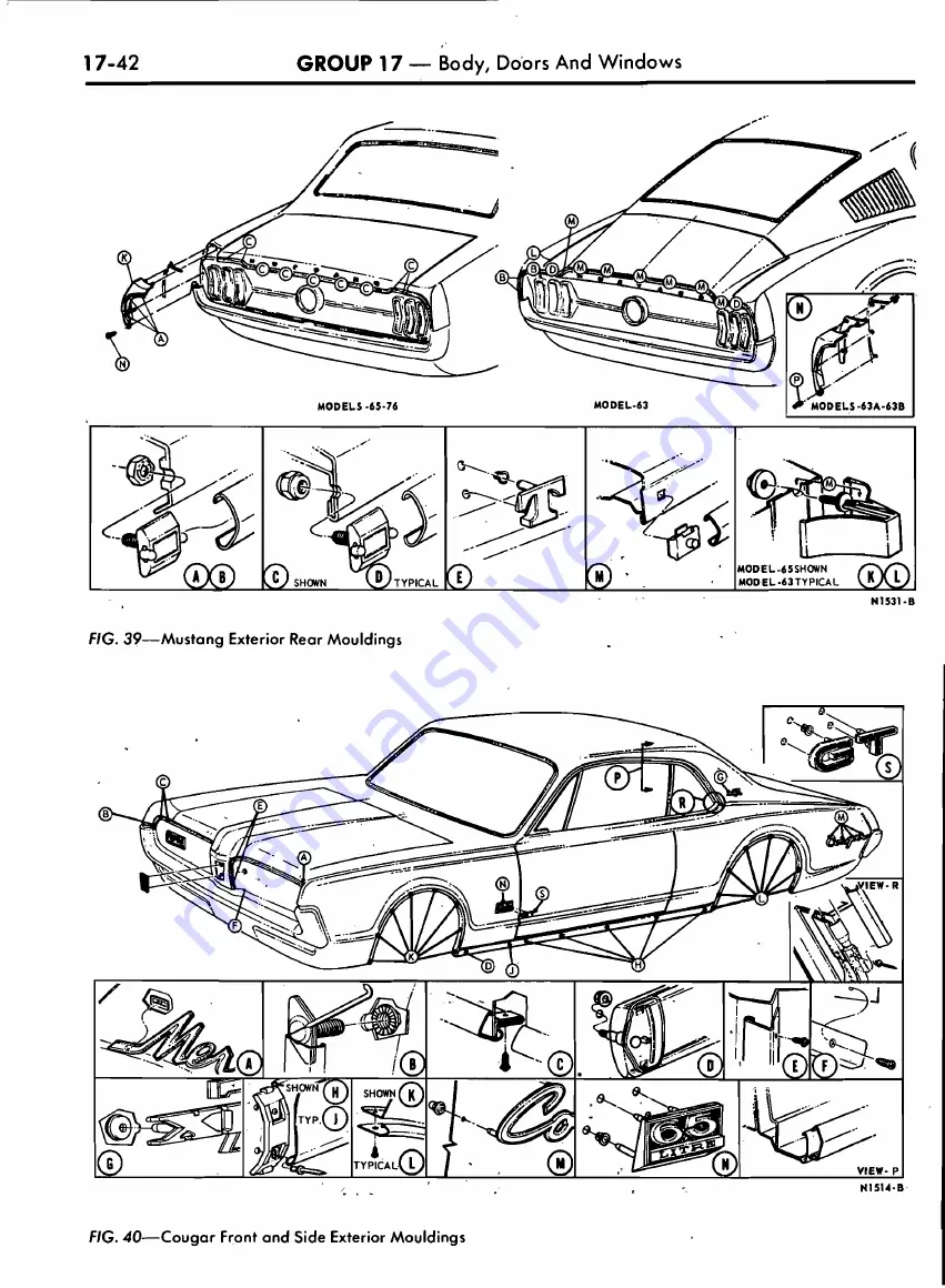 Ford COUGAR 1968 Shop Manual Download Page 784