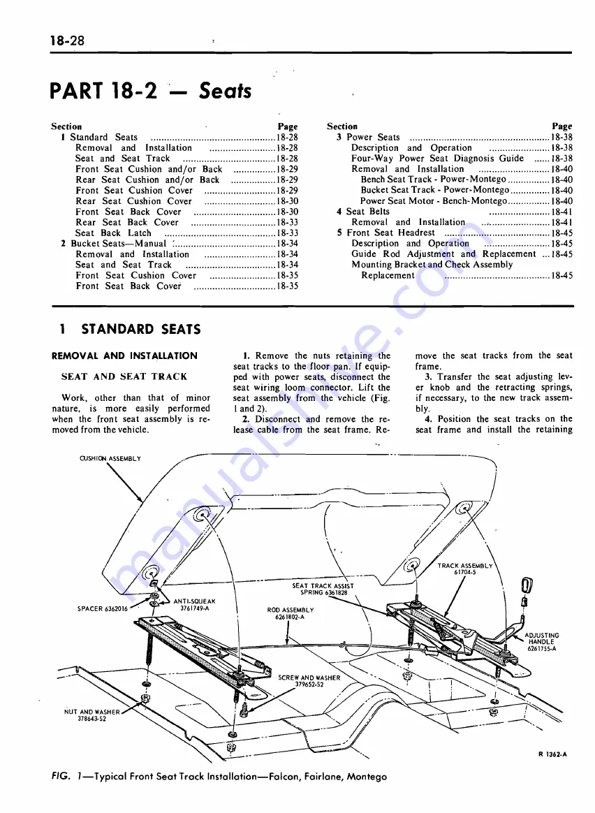 Ford COUGAR 1968 Shop Manual Download Page 872