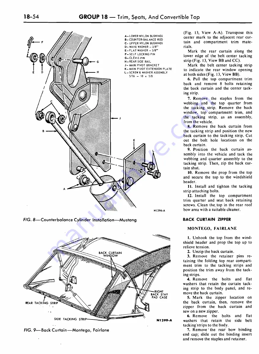 Ford COUGAR 1968 Скачать руководство пользователя страница 898