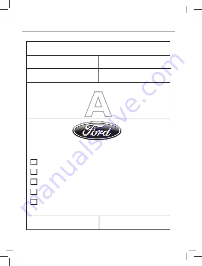 Ford Endura Warranty And Services Manual Download Page 58