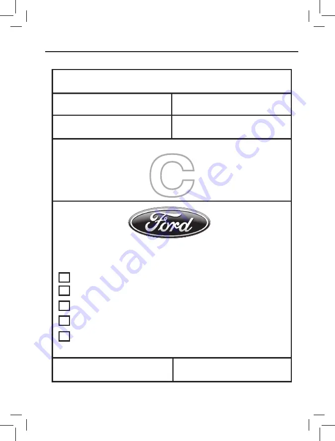 Ford Endura Warranty And Services Manual Download Page 71