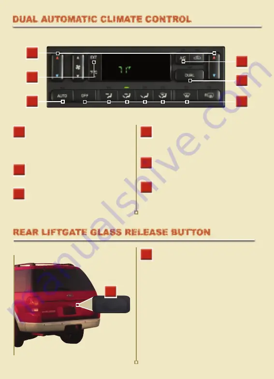 Ford Explorer 2005 Quick Reference Manual Download Page 4