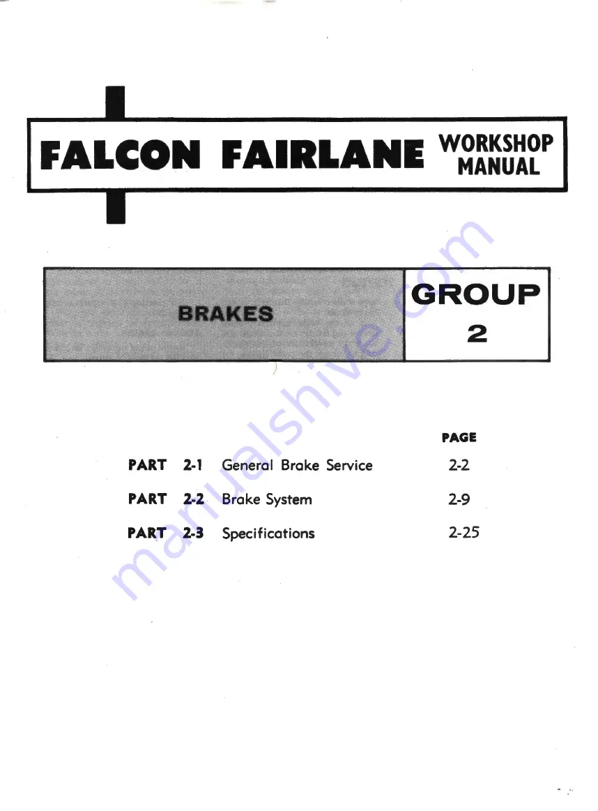 Ford FAIRLANE ZF Series Repair Manual Download Page 10