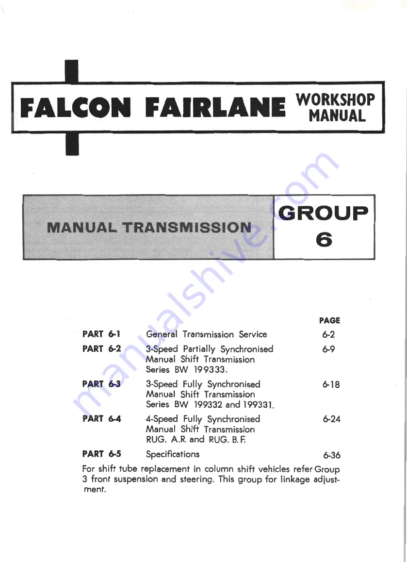 Ford FAIRLANE ZF Series Repair Manual Download Page 146