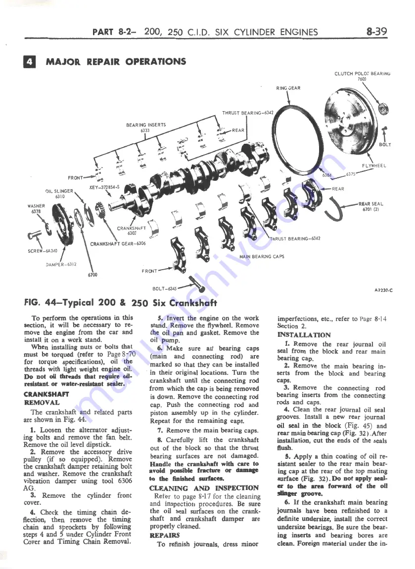 Ford FAIRLANE ZF Series Repair Manual Download Page 350