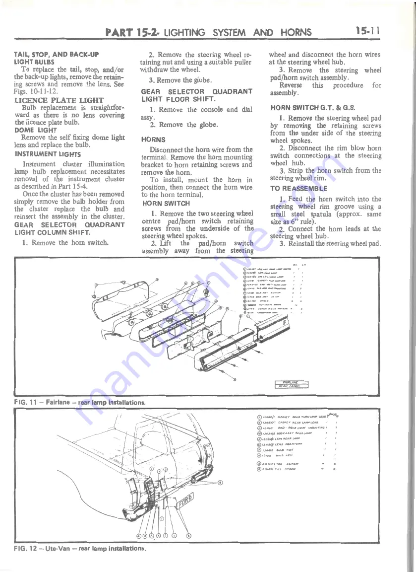 Ford FAIRLANE ZF Series Repair Manual Download Page 578