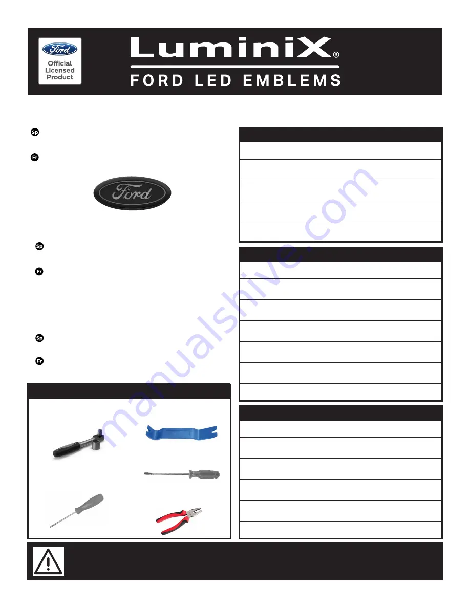 Ford PUTCO LuminiX SUPER DUTY 92701 Instruction Manual Download Page 1