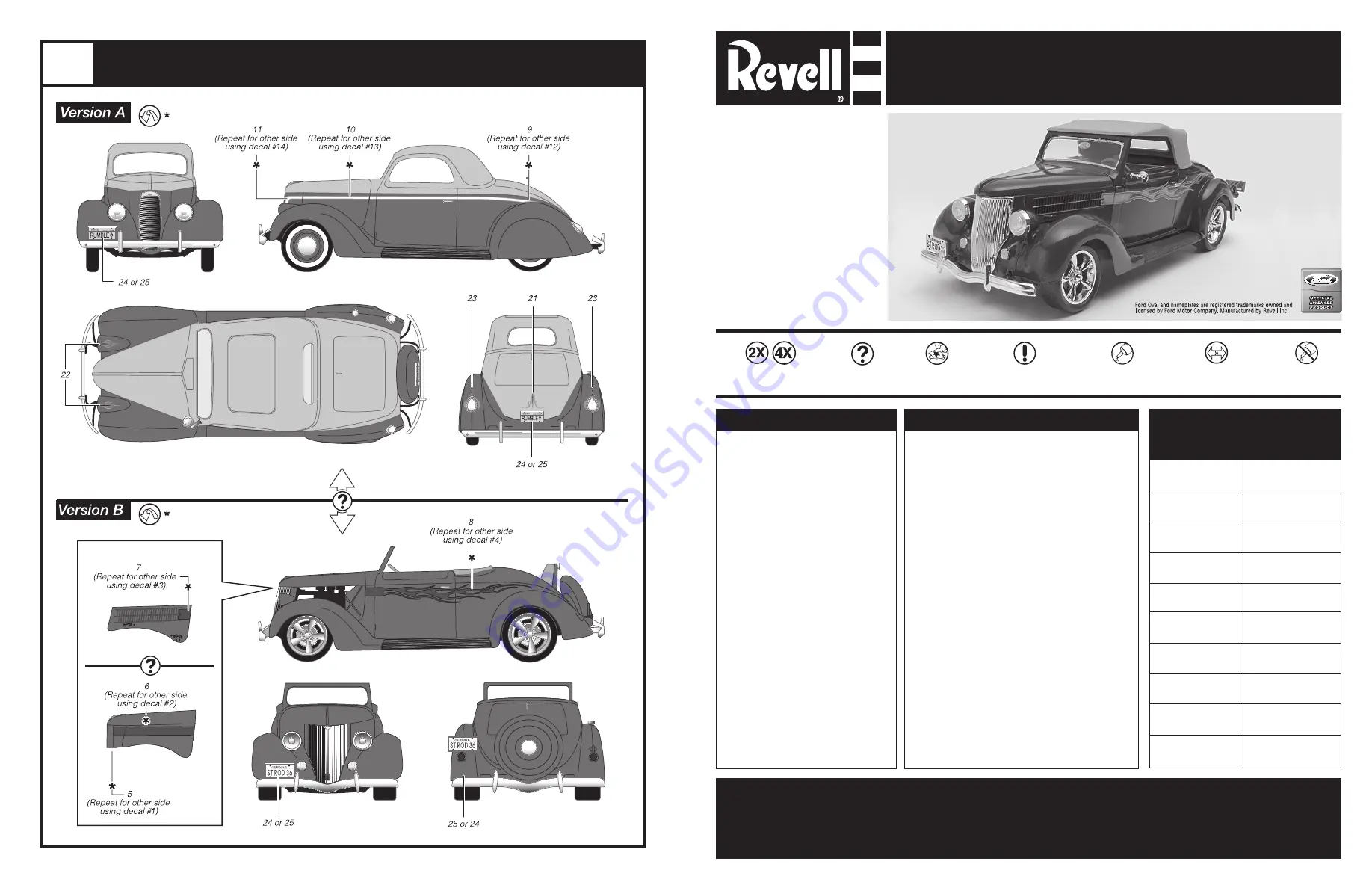 Ford REVELL Скачать руководство пользователя страница 1