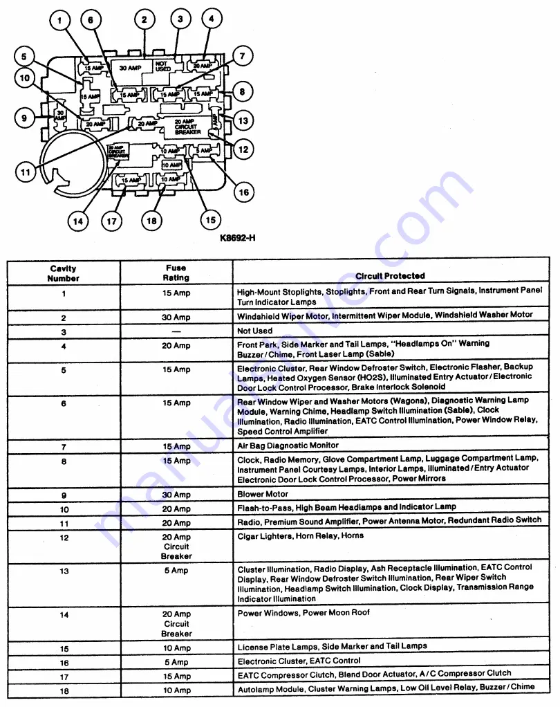 Ford Taurus Manual Download Page 1253