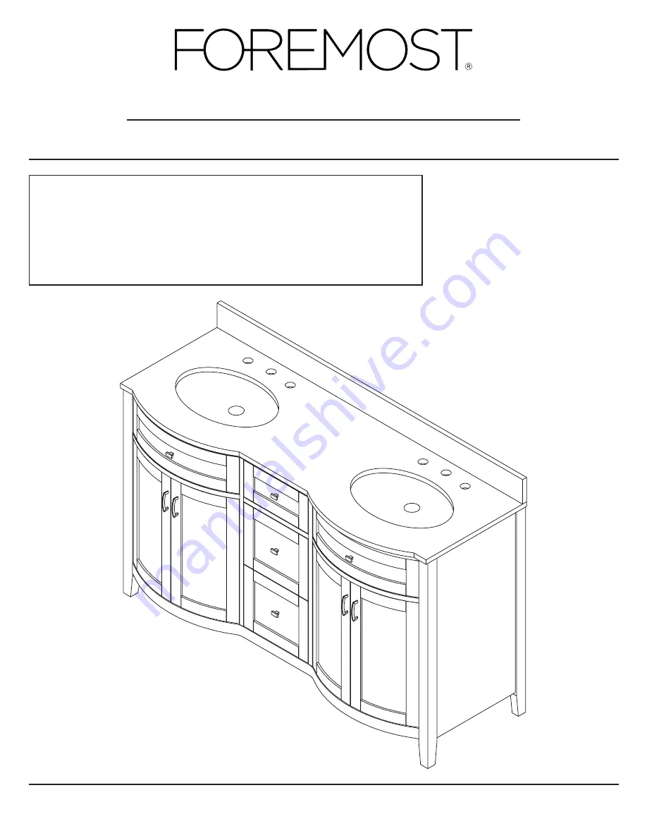 Foremost COBURN CODW6122D Instructions Manual Download Page 1