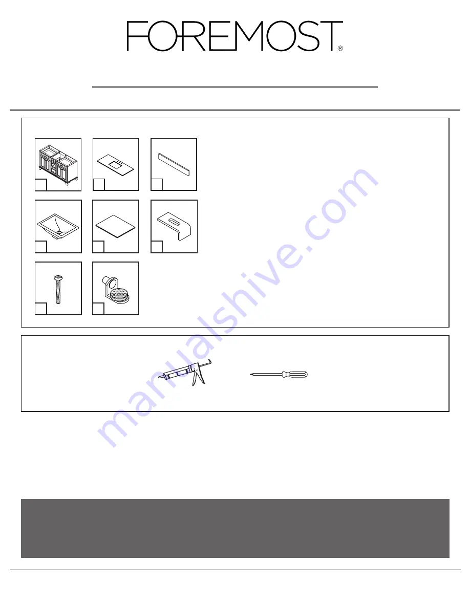 Foremost CORSICANA CNAWVT4922 Instructions Manual Download Page 2