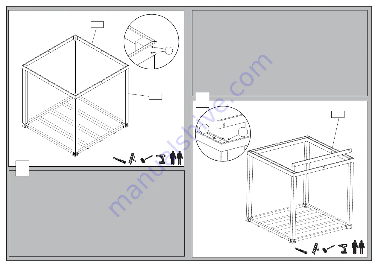 Forest garden Venetian Pavilion Instructions Manual Download Page 3