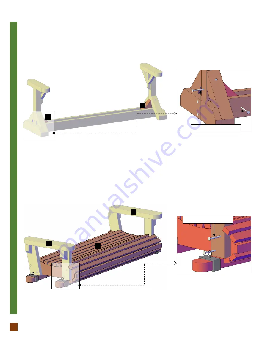 Forever Redwood ADIRONDACK CHAIN GLIDERS Assembly Instructions Manual Download Page 6