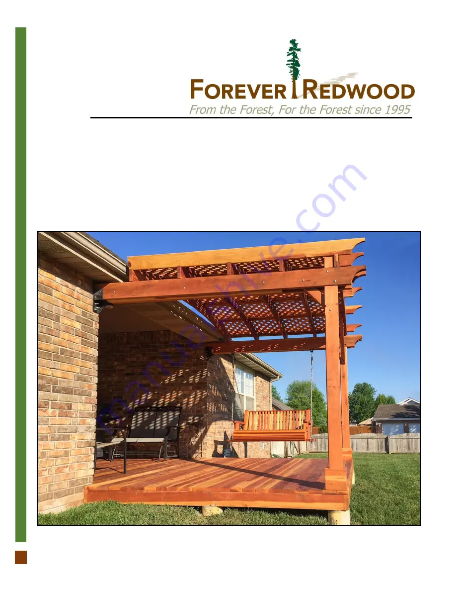 Forever Redwood ARCHED PERGOLA KIT Скачать руководство пользователя страница 1