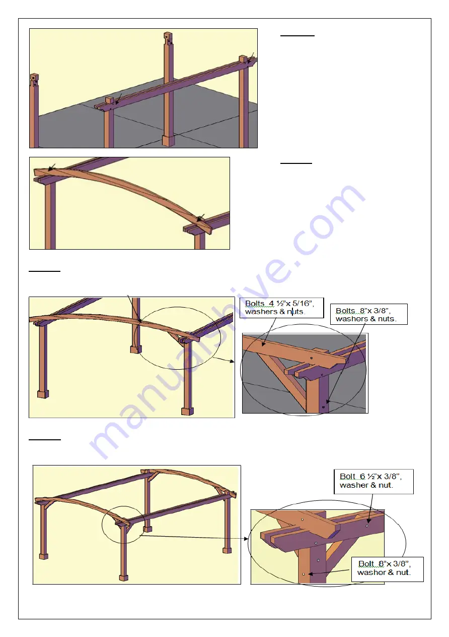 Forever Redwood ARCHED PERGOLAS WITHOUT LATTICE PANELS Assembly Instructions Download Page 4