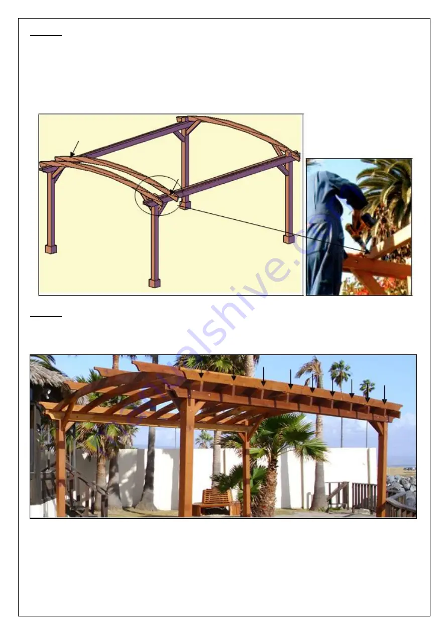 Forever Redwood ARCHED PERGOLAS WITHOUT LATTICE PANELS Скачать руководство пользователя страница 5