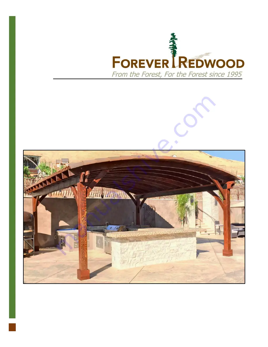 Forever Redwood ARCHED THICK TIMBER PAVILION Assembly Instructions Manual Download Page 1