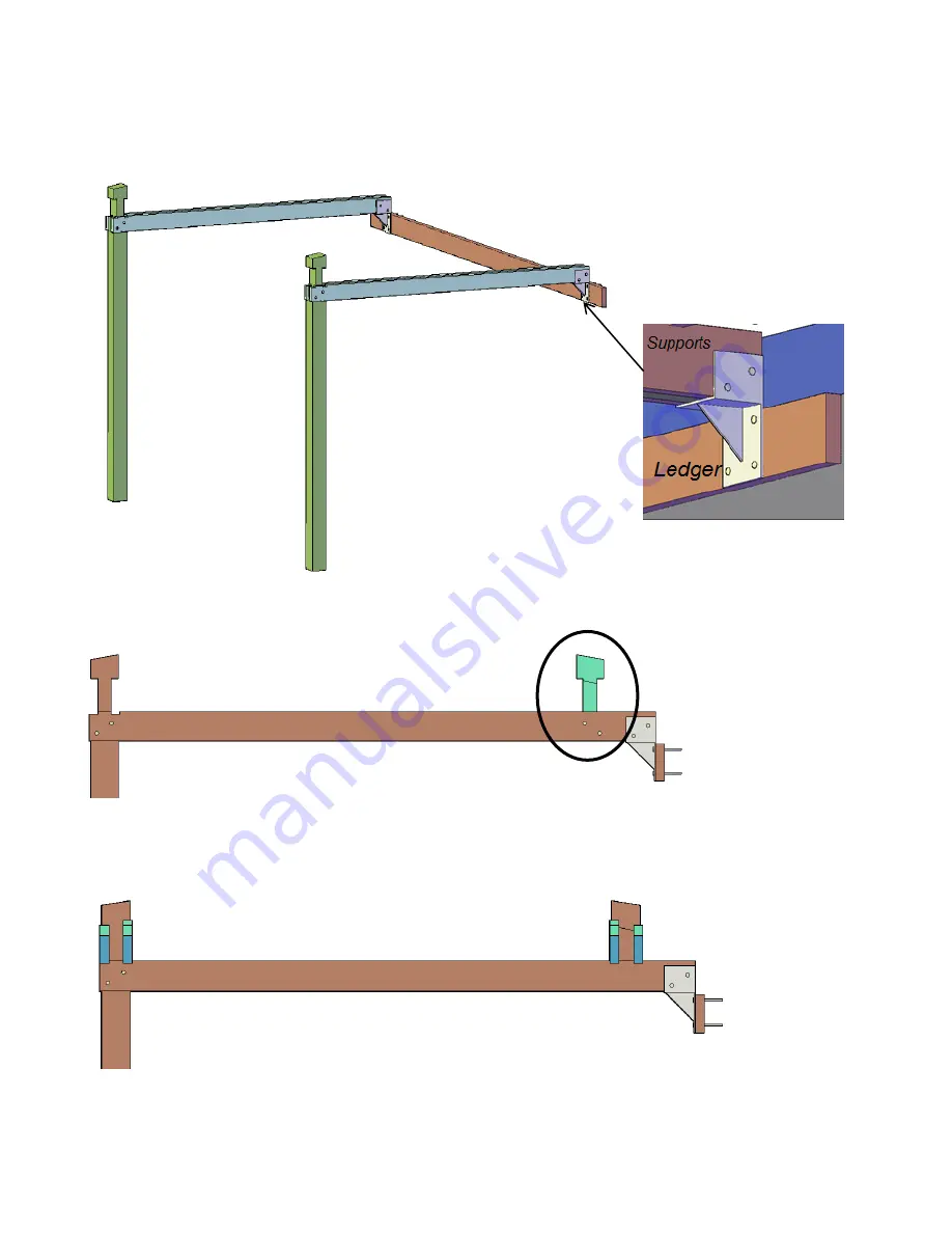 Forever Redwood Attached Arched Pergola Assembly Instructions Manual Download Page 5