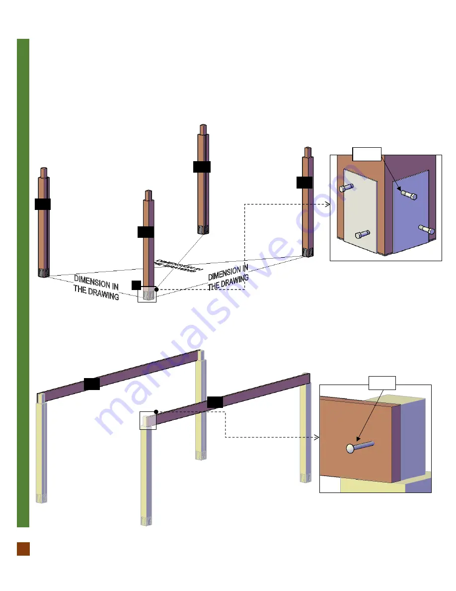 Forever Redwood CUSTOM MODERN LOUVERED GARDEN PERGOLA Assembly Instructions Manual Download Page 8