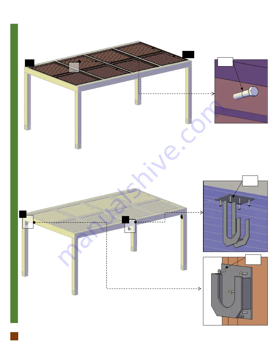 Forever Redwood CUSTOM MODERN LOUVERED GARDEN PERGOLA Assembly Instructions Manual Download Page 11