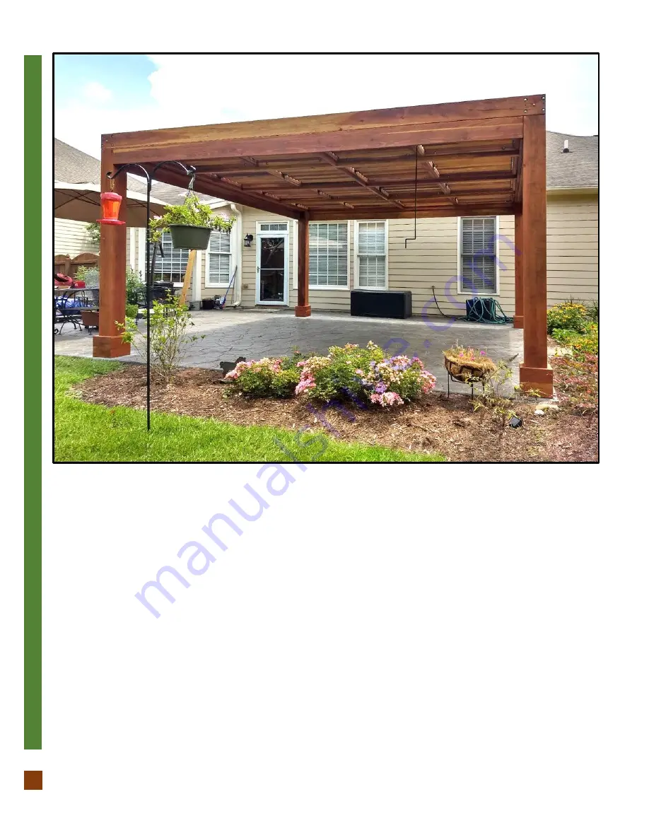 Forever Redwood CUSTOM MODERN LOUVERED GARDEN PERGOLA Assembly Instructions Manual Download Page 14