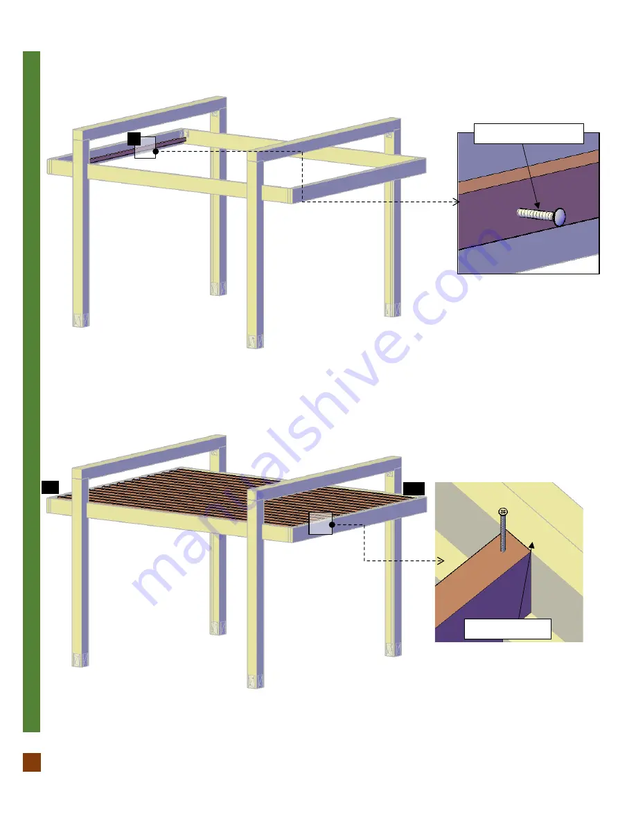 Forever Redwood CUSTOM THE L.A. MODERN PERGOLA Assembly Instructions Manual Download Page 12