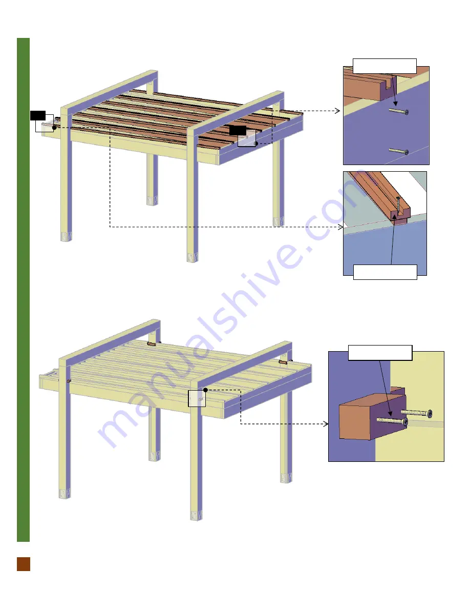 Forever Redwood CUSTOM THE L.A. MODERN PERGOLA Assembly Instructions Manual Download Page 14