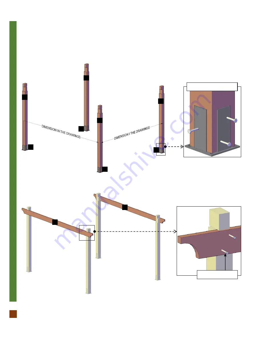 Forever Redwood DEL NORTE OUTDOOR KITCHEN PAVILION Assembly Instructions Manual Download Page 5