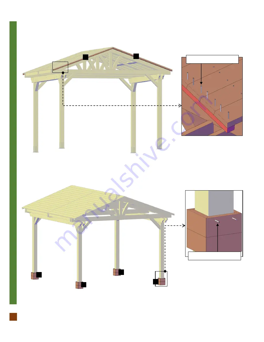 Forever Redwood DEL NORTE OUTDOOR KITCHEN PAVILION Assembly Instructions Manual Download Page 10