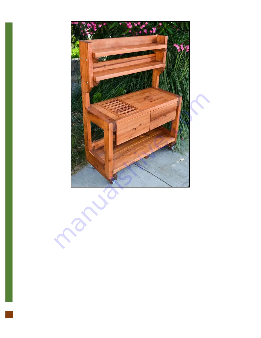 Forever Redwood ELI'S REDWOOD POTTING BENCH Assembly Instructions Manual Download Page 9