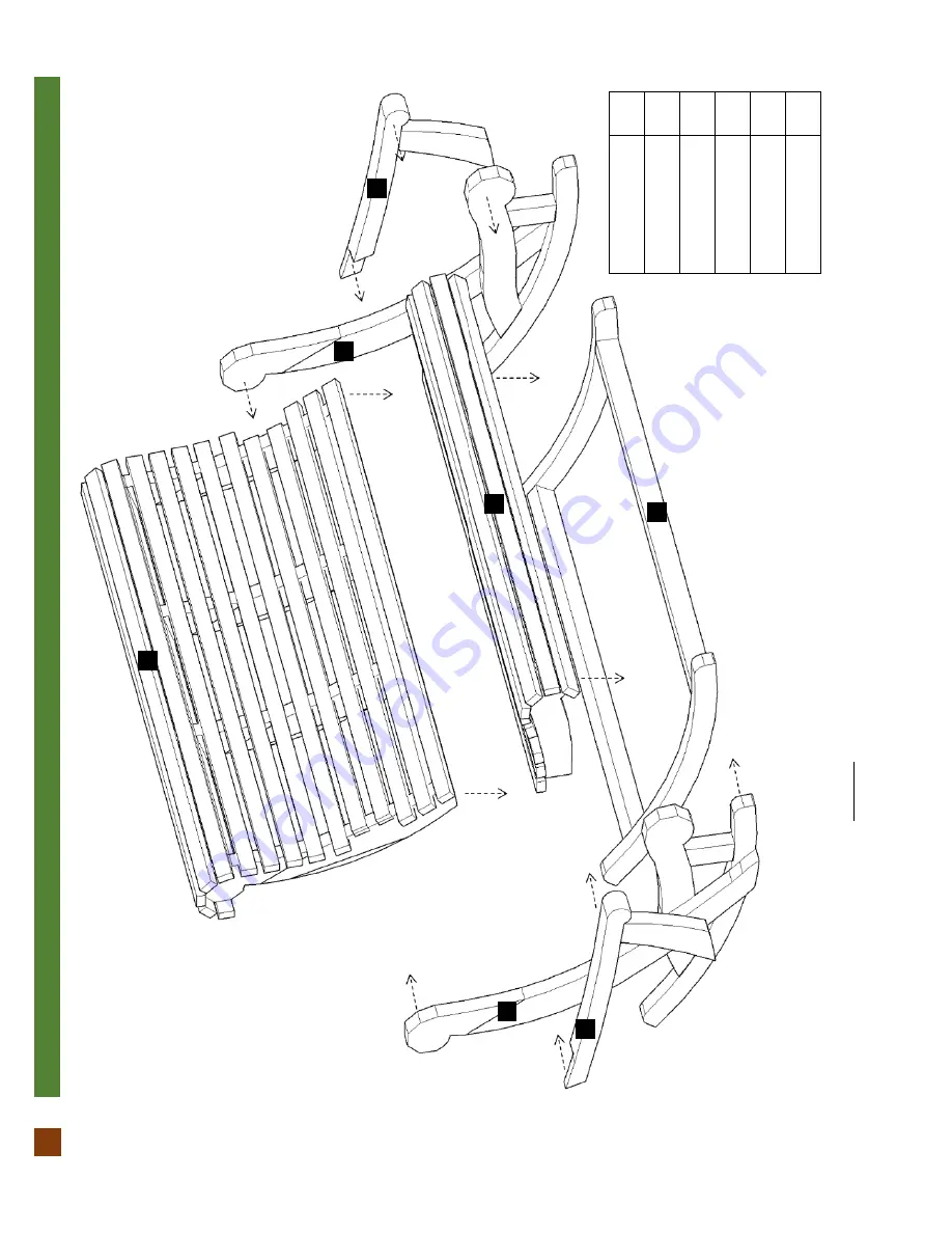 Forever Redwood ENSENADA ROCKING BENCH Assembly Instructions Manual Download Page 4