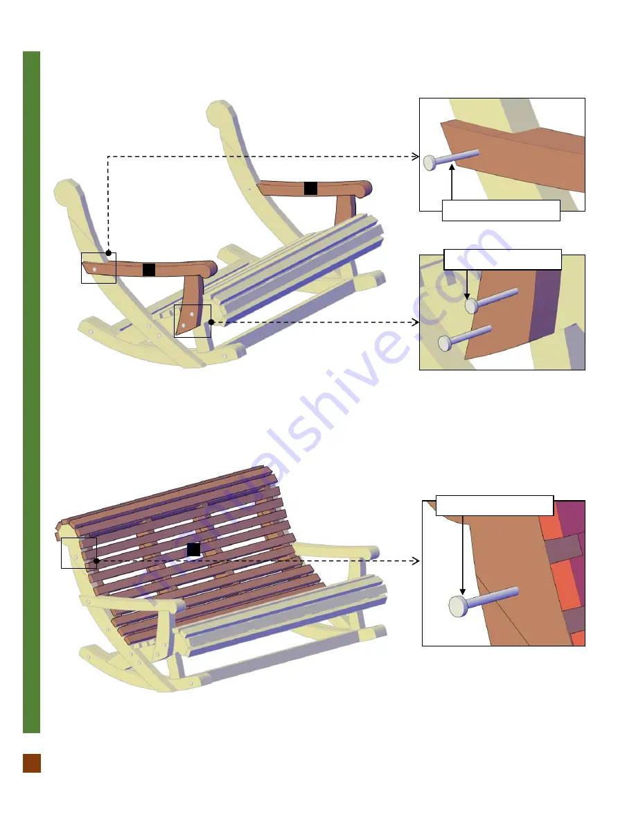 Forever Redwood ENSENADA ROCKING BENCH Assembly Instructions Manual Download Page 6