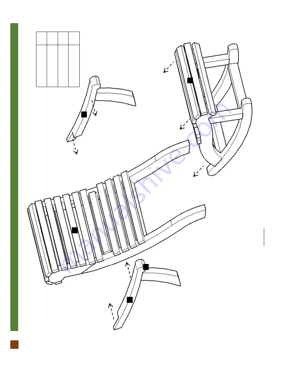 Forever Redwood ENSENADA WOODEN ROCKING CHAIR Скачать руководство пользователя страница 4