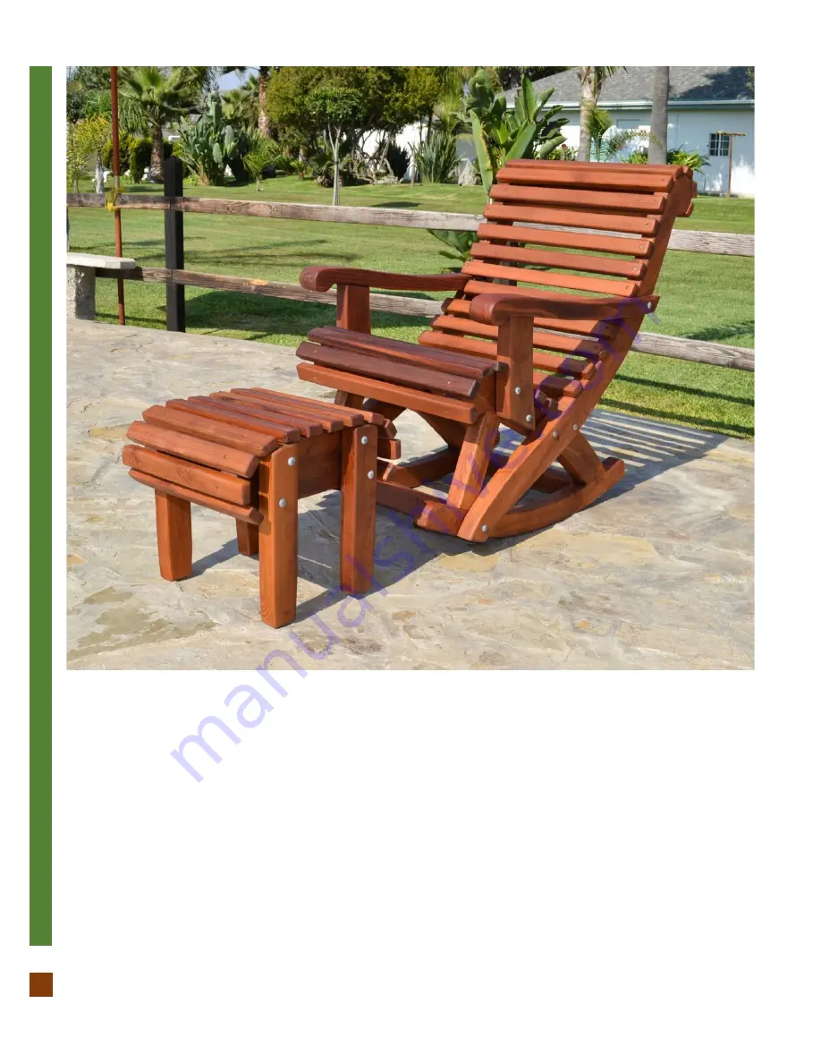 Forever Redwood ENSENADA WOODEN ROCKING CHAIR Скачать руководство пользователя страница 6