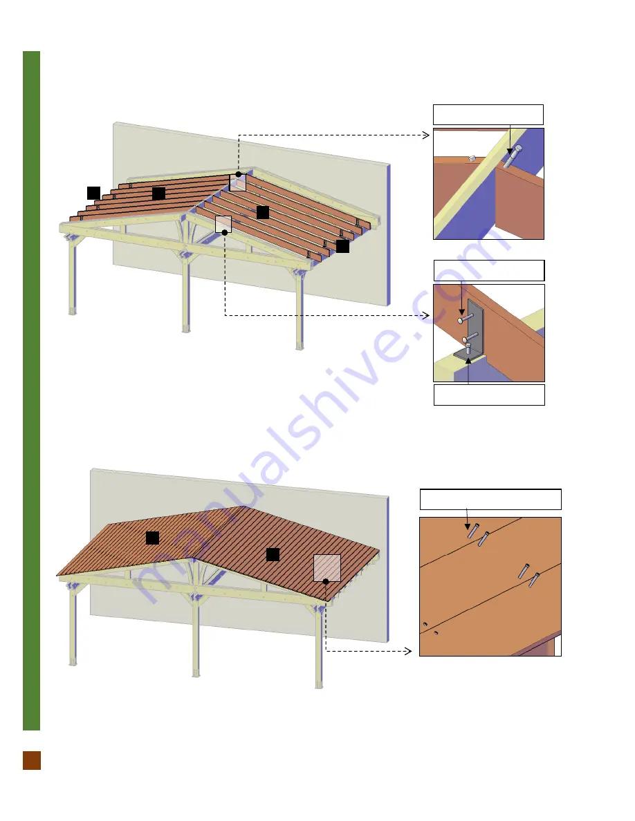 Forever Redwood Forever Porch Pavilion Assembly Instructions Manual Download Page 12