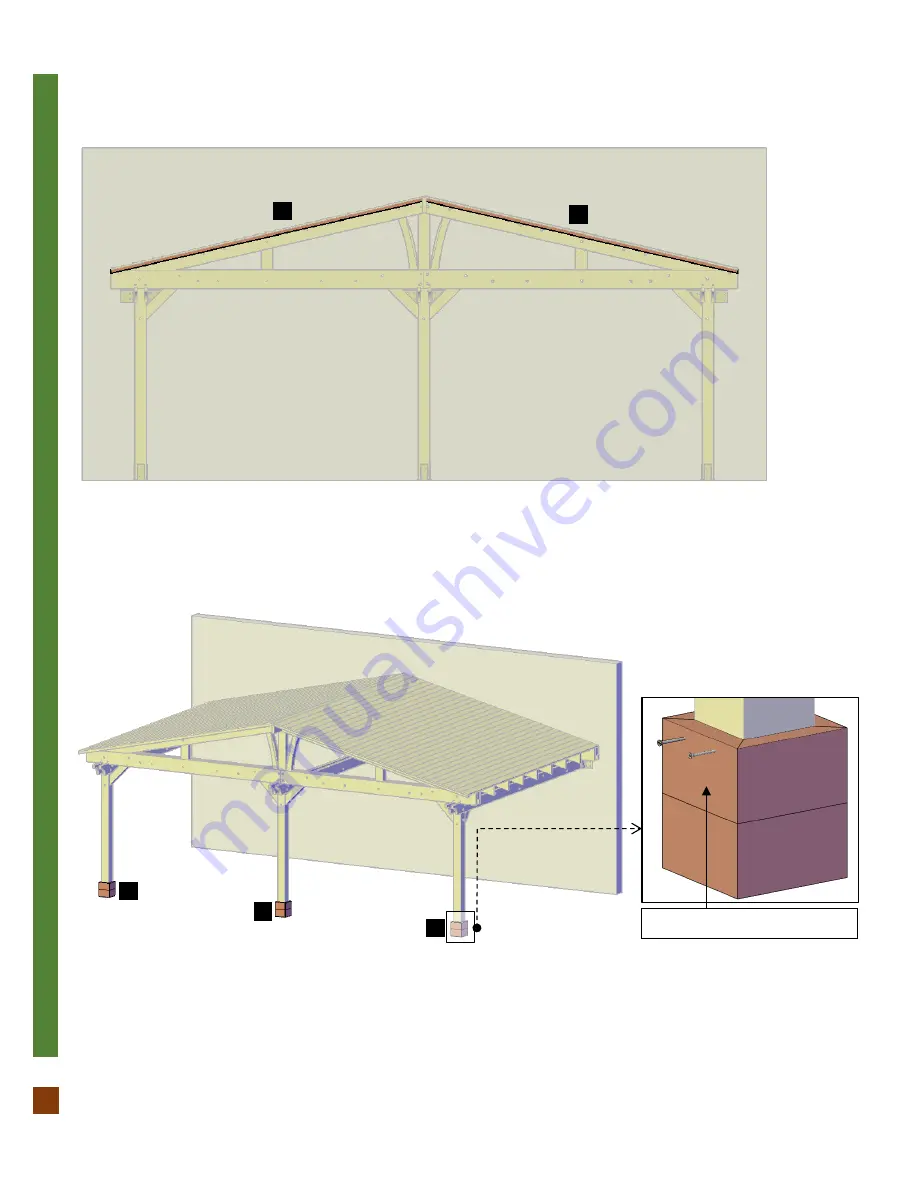 Forever Redwood Forever Porch Pavilion Assembly Instructions Manual Download Page 13