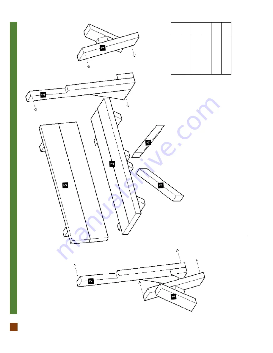 Forever Redwood FULLBACK WOOD PICNIC BENCH Assembly Instructions Manual Download Page 4