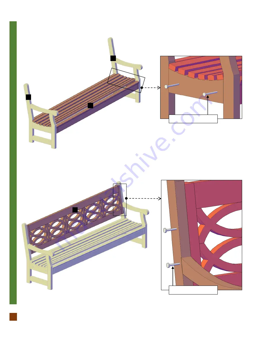 Forever Redwood HENNELL WOODEN GARDEN BENCH Assembly Instructions Manual Download Page 5