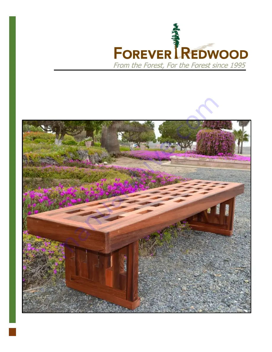 Forever Redwood LIGHTHOUSE GARDEN BENCH Assembly Instructions Download Page 1