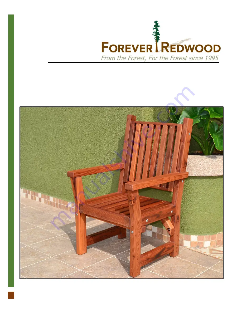 Forever Redwood MASSIVE WOODEN DINING CHAIR Скачать руководство пользователя страница 1