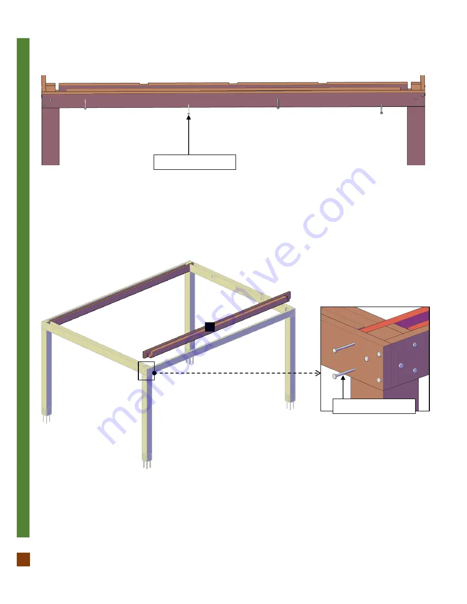 Forever Redwood MODERN FAT TMBER PERGOLA Assembly Instructions Manual Download Page 7