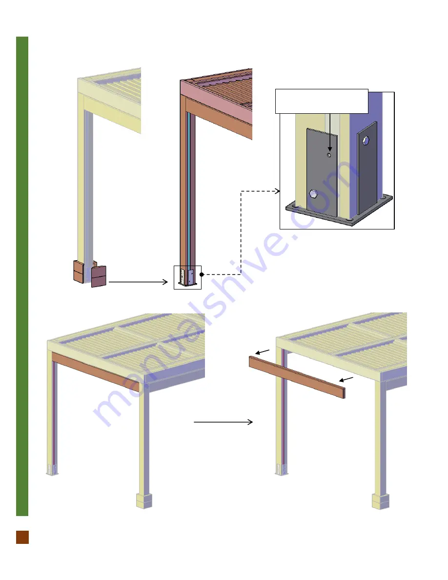 Forever Redwood MODERN FAT TMBER PERGOLA Assembly Instructions Manual Download Page 13