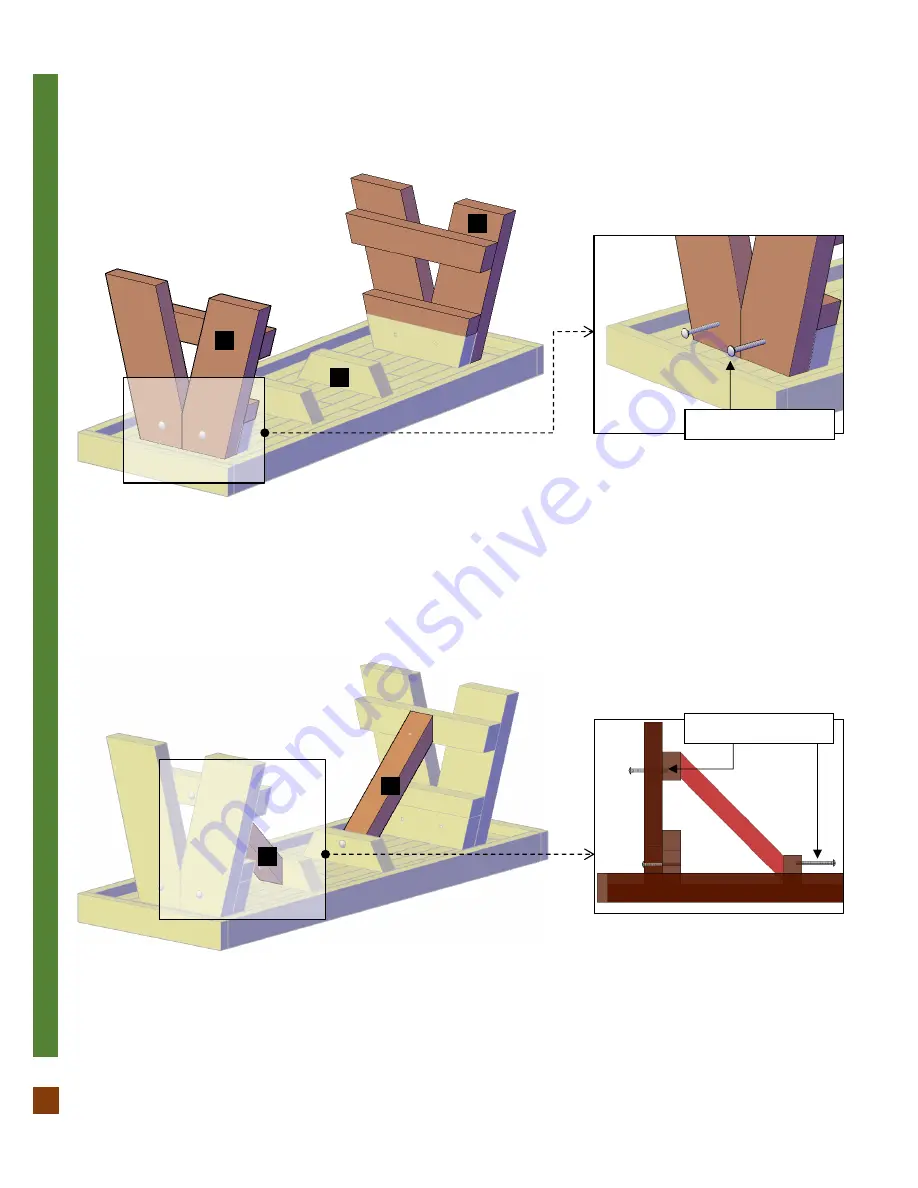 Forever Redwood PARQUET WOODEN BENCH Assembly Instructions Manual Download Page 5