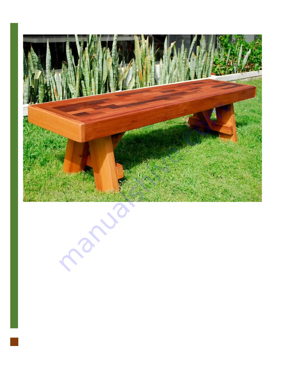 Forever Redwood PARQUET WOODEN BENCH Assembly Instructions Manual Download Page 6