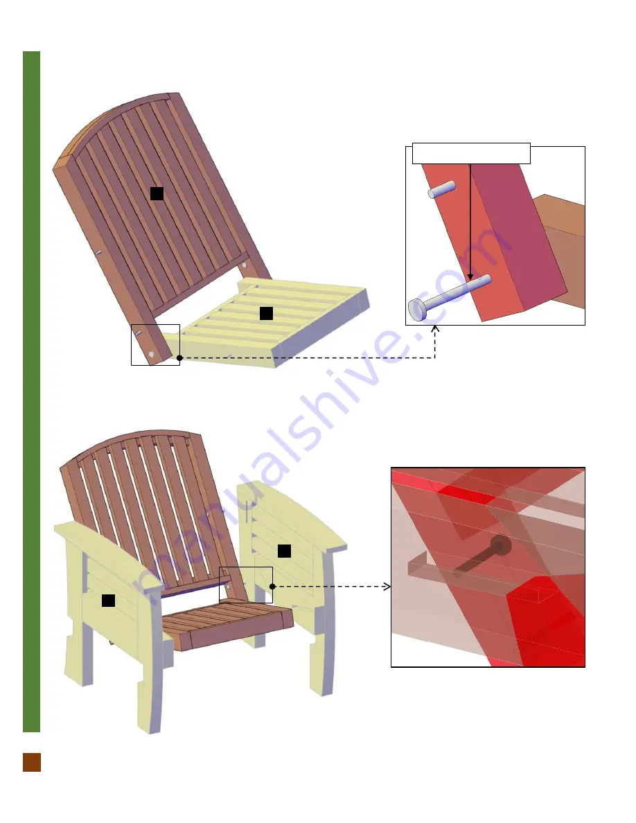 Forever Redwood RECLINING REDWOOD EASY CHAIR Assembly Instructions Manual Download Page 5